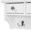 Floating Makeup Vanity With Big Mirror, Wall Mounted Storage Vanity With Drawers, Pockets & Hooks, Space Saving Decorative Home Organizer - White - Image 8