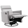 Modern Upholstered Rocker Nursery Chair Plush Seating Glider Swivel Recliner Chair - Gray - Image 13