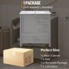 30" Bathroom Vanity With Soft Close Storage - Gray - Image 10