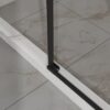 Sliding Shower Door Semi Frameless 6mm Tempered Glass 48" X 72" - Matte Black - Image 4