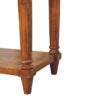 Turned Legs 1 Drawer Side Table - Brown - Image 7