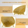 2 Piece Durable Single Chair With Mesh Hollow Out Design -Yellowish Brown - Image 10