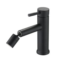2 Mode Bathroom Faucet With 360 Degree Rotating Aerator For Sink - Matte Black