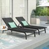 Contemporary Finn Chaise Lounge For Outdoor Relaxation - Dark Gray - Image 2