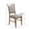 Dining Side Chair With Cushioned Seats And Backs (Set of 2) - Cream / Gray - Image 3