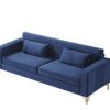Aesthetic Sofas For Living Room, 3 Seater Couch With Classic Modern Appeal And Luxurious Soft Comfort, Easy To Maintain - Blue - Image 5