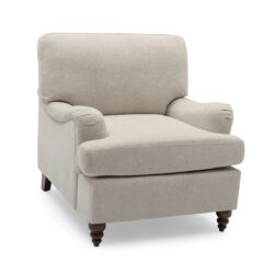 Candor - Arm Chair Comfort With English Roll Arms - Light Beige