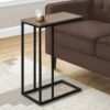 Accent Table, C - Shaped, Modern - Taupe - Image 7