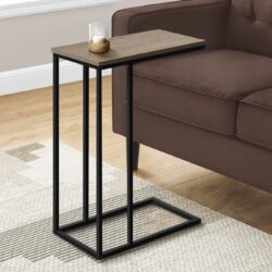 Accent Table, C - Shaped, Modern - Taupe