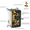 12" Ceiling Mount Shower System With Waterfall Tub Spout And Rough In Valve - Matte Black - Image 6