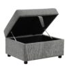 Sectional Sofa Convertible Pull Out Sofa Bed With Movable Storage Ottoman - Gray - Image 7
