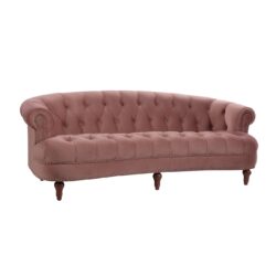 La Rosa - Victorian Chesterfield Tufted Sofa - Ash Rose Pink
