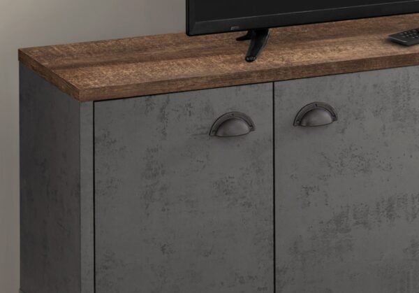 TV Stand, Console, Media Entertainment Center, Storage Cabinet, Contemporary And Modern - Gray