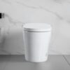 Tankless Smart Toilet With Bidet Built In, 1 Piece, Auto Flush, Auto Open / Close, Heated Seat, Bubble Wash, Warm Water And Dry, Adjustable Temp, Remote Control Side Know - White - Image 4