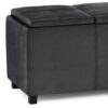 Avalon - Storage Ottoman - Distressed Black - Image 3