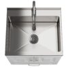 Lawrence - Laundry Cabinet With Faucet And Stainless Steel Sink - White - Image 7