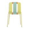4 Piece Set Of Modern Striped Color Blocking Single Chairs Waterproof And Fade Resistant - Grain Yellow / Haze Green / Tropical Orange - Image 4