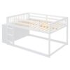 Full Over Full Bunk Bed With Storage And Shelves And Elegant Durable Design - White - Image 5
