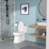 Sleek 1 Piece Toilet With Single Flush And Soft Closing Seat - White - Image 6
