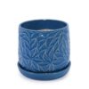 Ceramic Flowerpot, 7" Planter For Patio, Garden, Windowsill (Set of 2) - Antique Navy Blue - Image 7