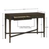 Fluted - 2 Drawer Storage Console Table - Brown - Image 3
