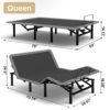 Queen Size Adjustable Bed Frame With Massage Head & Foot Incline Wireless Remote, USB Ports, LED Night Light - Gray - Image 6