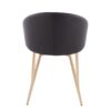 Claire - Contemporary / Glam Chair (Set of 2) - Gold / Black - Image 5