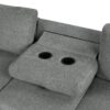 Versatile L Shaped Sofa Bed With Storage, Cup Holders, USB Ports Chenille - Gray - Image 24
