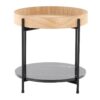 Daniella - Contemporary End Table - Black / Natural - Image 4