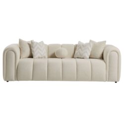 Beatrice - Modern Tufted Sofa - Ivory / White
