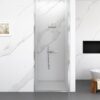 Semi Frameless Circular Pivot Shower Door Chrome 24" X 72" With 1 / 4" Sgcc Tempered Glass - Chrome - Image 6
