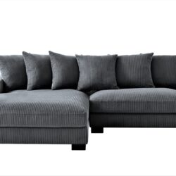 Luxe - Oversized 2 Piece Left Facing Sectional Couches For Living Room, L Shaped Sofa With Chaise - Dark Gray
