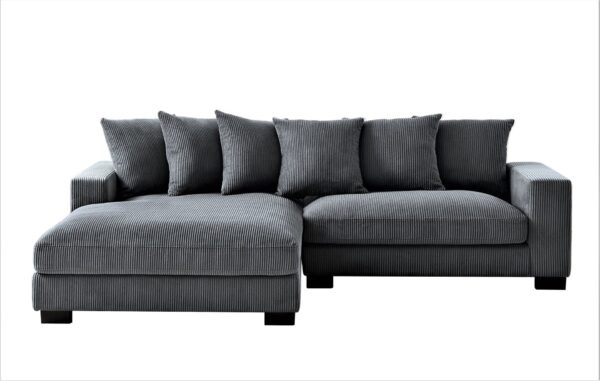 Luxe - Oversized 2 Piece Left Facing Sectional Couches For Living Room, L Shaped Sofa With Chaise - Dark Gray