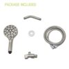Multi Function Adjustable Hand Shower 8 Function Hand Shower, Plastic Construction - Brushed Nickel - Image 7