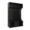 Hall Tree With 6 Hooks, Coat Hanger, Entryway Bench, 3 In 1 Design, A Spacious Drawer For Entrance, Living Room - Black - Image 10