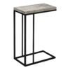 Accent Table, C - Shaped, Contemporary Stylish - Gray - Image 13