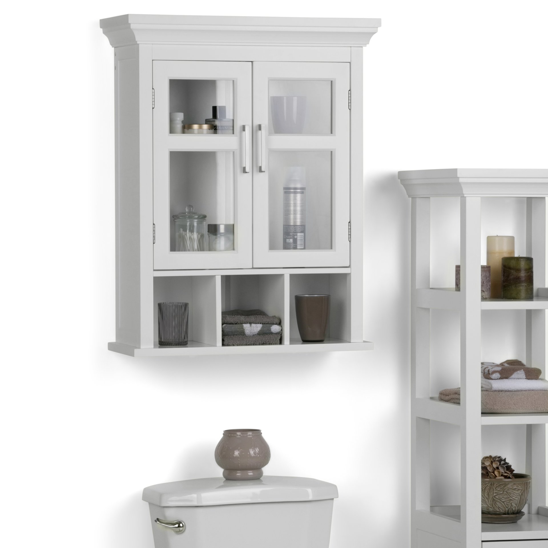 Avington - Two Door Wall Cabinet With Cubbies - Pure White - Image 8