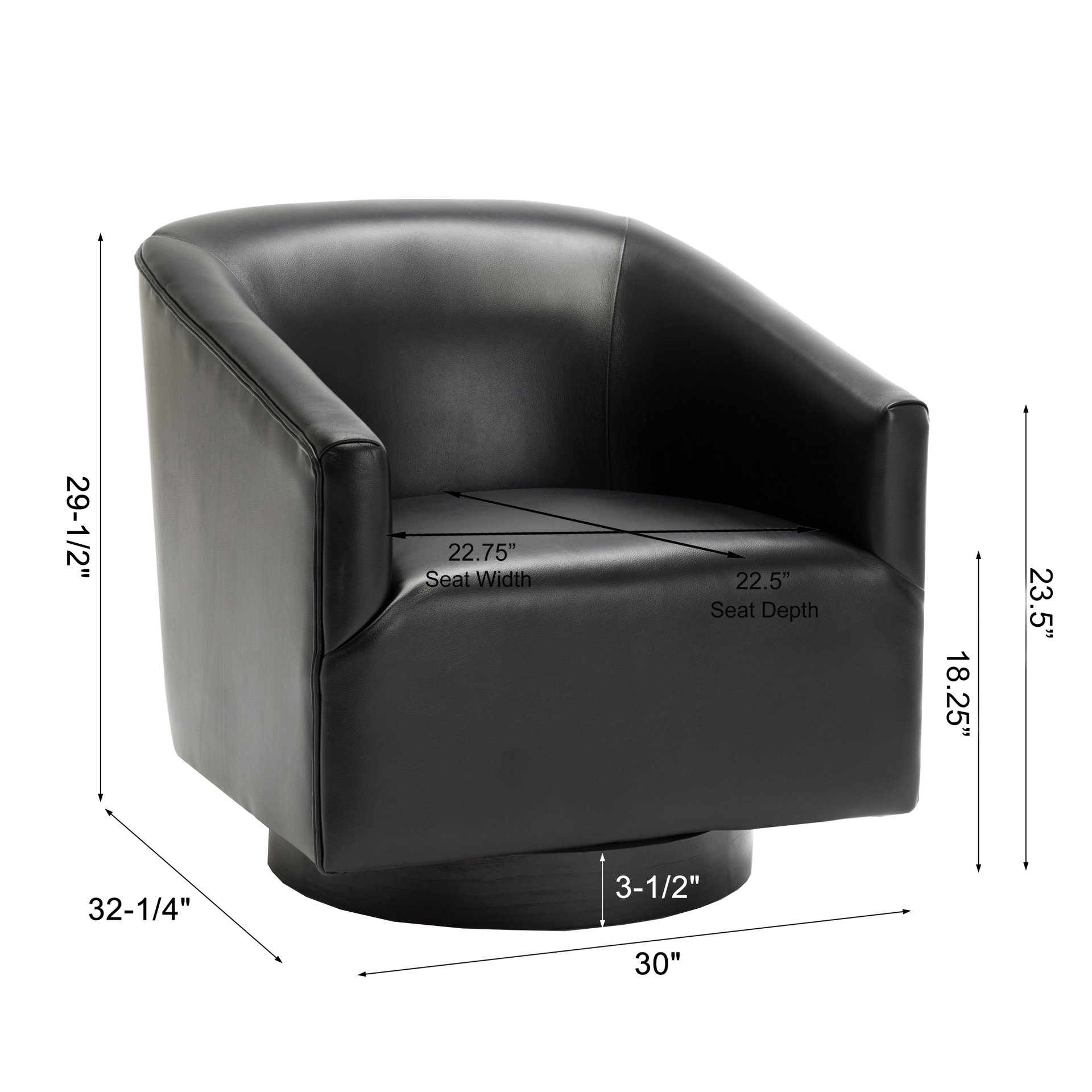 Garland - Swivel Chair - Black - Image 3