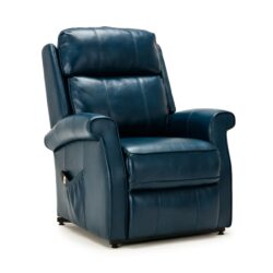 Landis - Lift Chair With All Electric Recline Functionality - Navy Blue