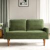 Loveseat Sofa, European Style With Sleek Design, Modern & Vintage Flair, Upholstered 2 Seater Couch, - Green - Image 7