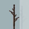 Free Standing Coat Rack 6 Hooks For Entryway With Umbrella Holder - Cherry - Image 3