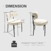 Extendable Dining Table Set With Curved Backrest Upholstered Chairs - Gray / White - Image 7