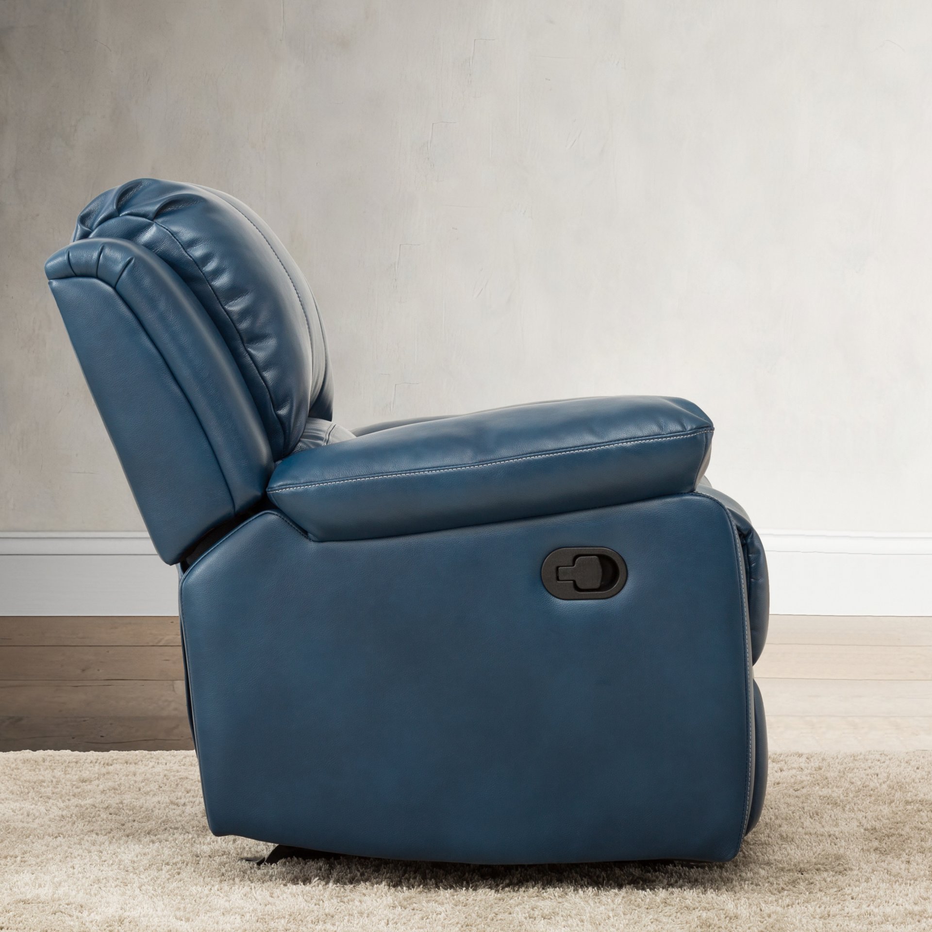 Charlotte - Gel Recliner With Gliding And Reclining Functionality - Navy Blue - Image 6
