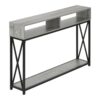 Accent Console Table For Entryway, Modern - Gray - Image 12