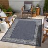Sunshine - 2'7" X 7'3" Indoor, Outdoor Area Rug Polypropylene - Blue - Image 4