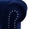 La Rosa - Victorian Chesterfield Tufted Sofa - Navy Blue - Image 5