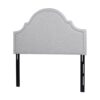 Catherine - Queen Upholstered Headboard - Light Gray - Image 5