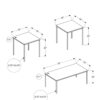 Table Set, Coffee, End, Reclaimed Laminate, Contemporary, Modern (Set of 3) - Brown - Image 11