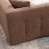 Tofu Block Sofa Modern Design Fabric Three Seat - Brown - Image 13
