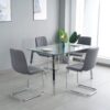 Modern Simple Light Luxury Dining Chair (Set of 4) - Dark Gray - Image 10